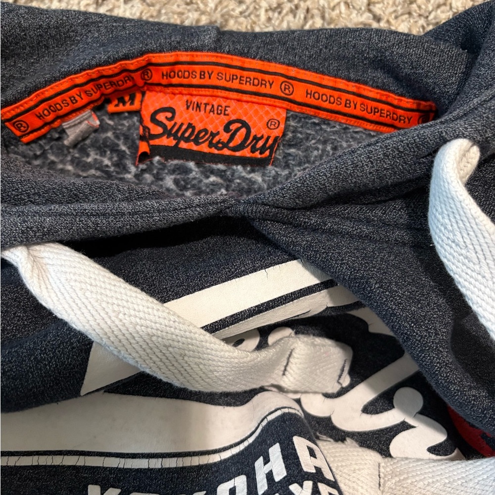 Superdry High Flyers Hoodie in Ink Blue Grit - Picture 4 of 6